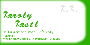 karoly kastl business card